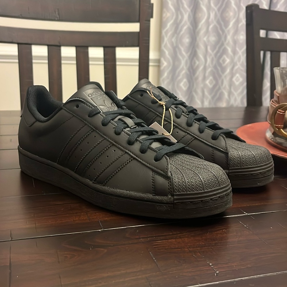 Adidas Superstar Triple Black Shoes Sneakers EG4957 new Mens Size 13